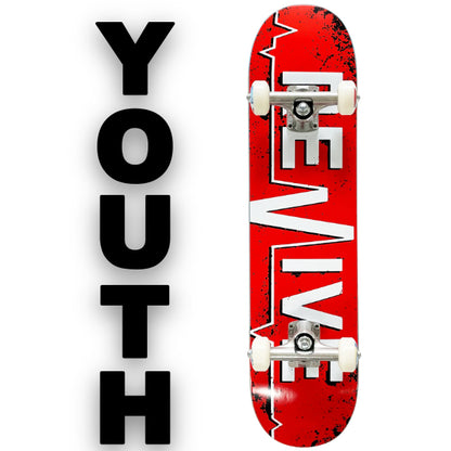 Red Lifeline - 7.25 Youth Complete Skateboard