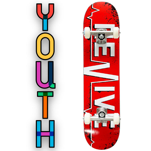 Red Lifeline - 7.25 Youth Complete Skateboard