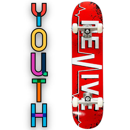 Red Lifeline - 7.25 Youth Complete Skateboard