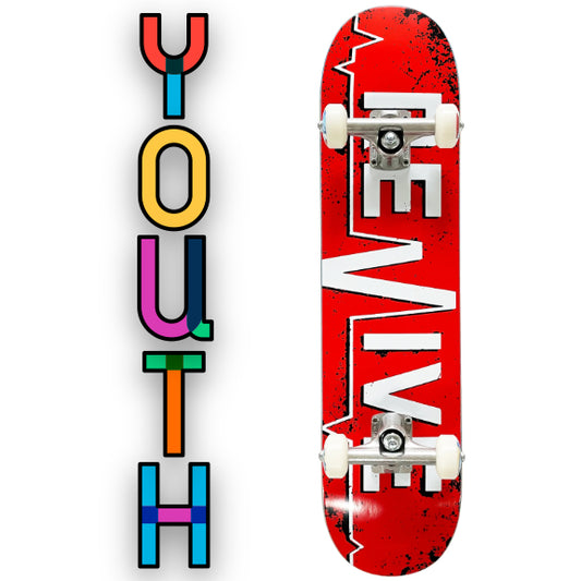 Red Lifeline - 7.25 Youth Complete Skateboard