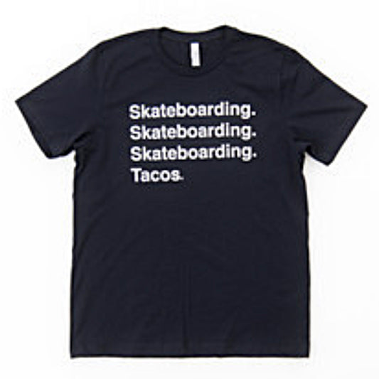 Skateboarding Skateboarding Skateboards Tacos - Tee